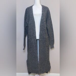 Bluivy Charcoal Grey Maxi Open Cardigan
